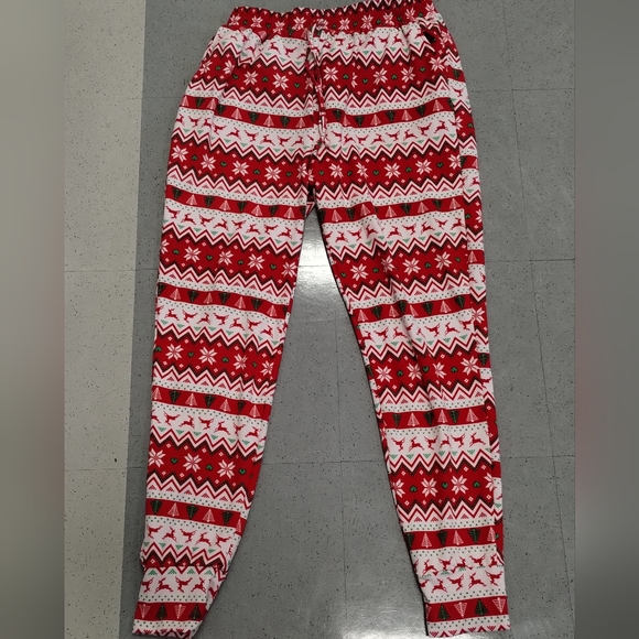 ShoSho Red Holiday Christmas loungewear PJ pajamas Joggers Big Kids Girls XL - Picture 2 of 10